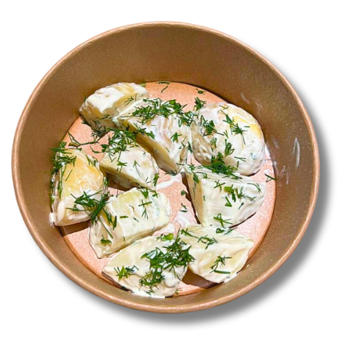 Молода картопля з сметаною